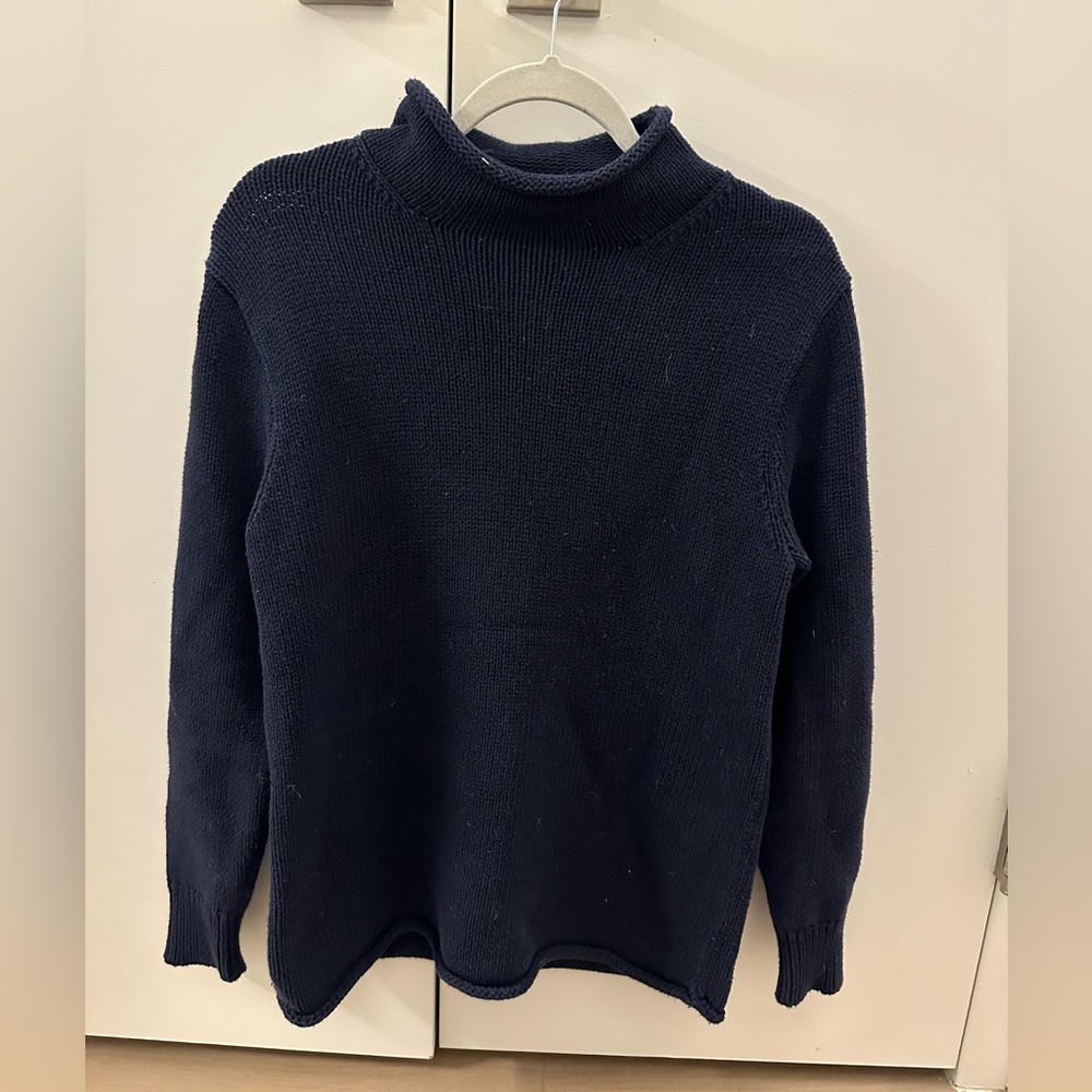 J CREW ALWAYS navy blue cotton sweater